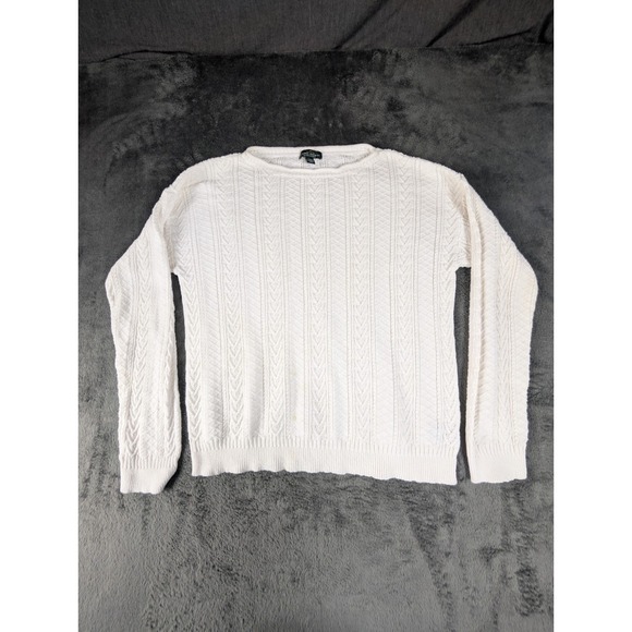 LRL Lauren Jeans Co. Ralph Lauren Sweaters - LRL Ralph Lauren Jeans Co. Sweater Women's Large Ivory Cable Knit Cozy Fisherman